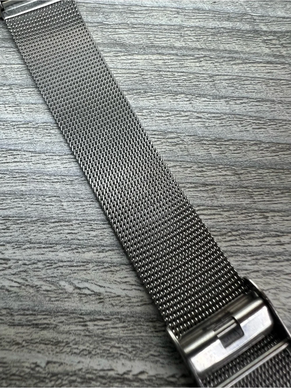 Time Silver Mesh Band Quartz Watch - Military Dial